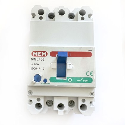 MEM MGL403 Bill TLG403 40A 40 Amp 3 Pole Phase MCCB MCB Circuit Breaker